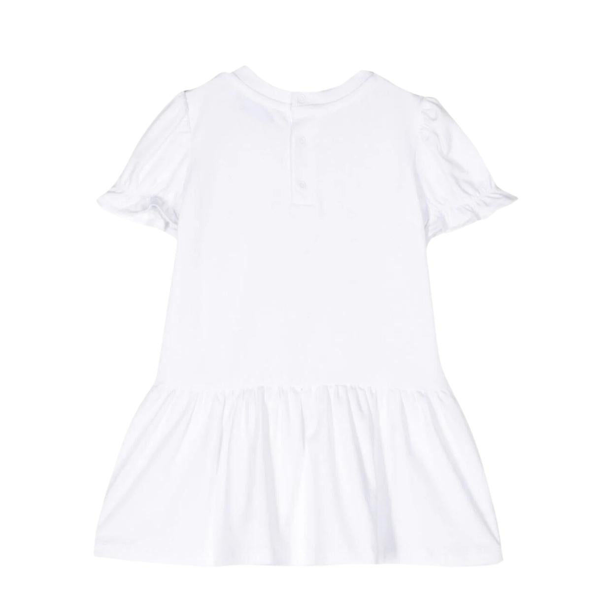 Moschino Baby Teddy Bear White Dress