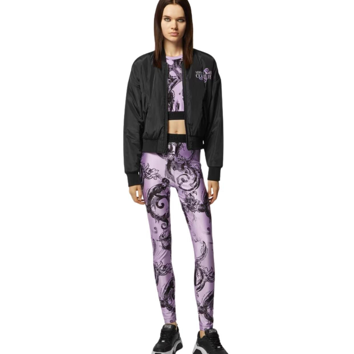 Versace Jeans Couture Watercolour Couture Violet Leggings