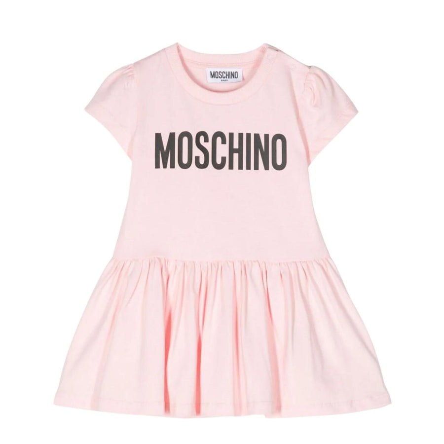 Moschino Baby Printed Logo Pink Dress