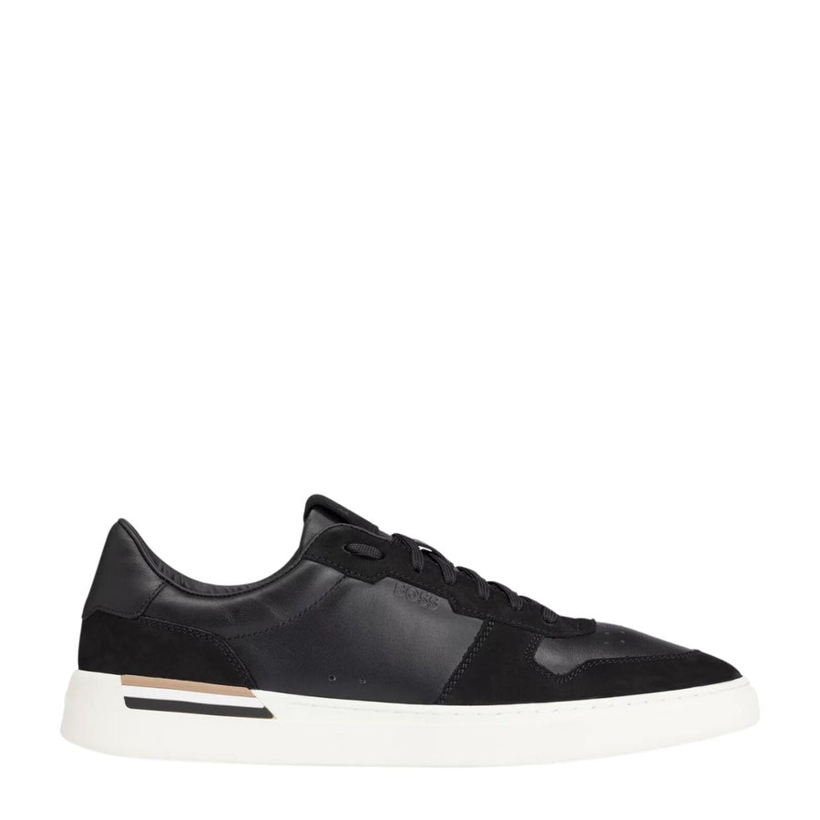 BOSS Clint Black Lace Up Cupsole Trainers
