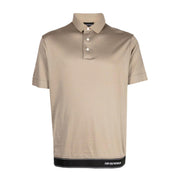 Emporio Armani Logo Tape Beige Polo Shirt
