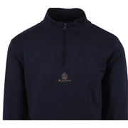 Aquascutum Active Small Logo Half Zip Navy Sweatshirt