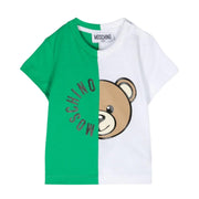 Moschino Baby Half Graphic Logo Green/White T-Shirt