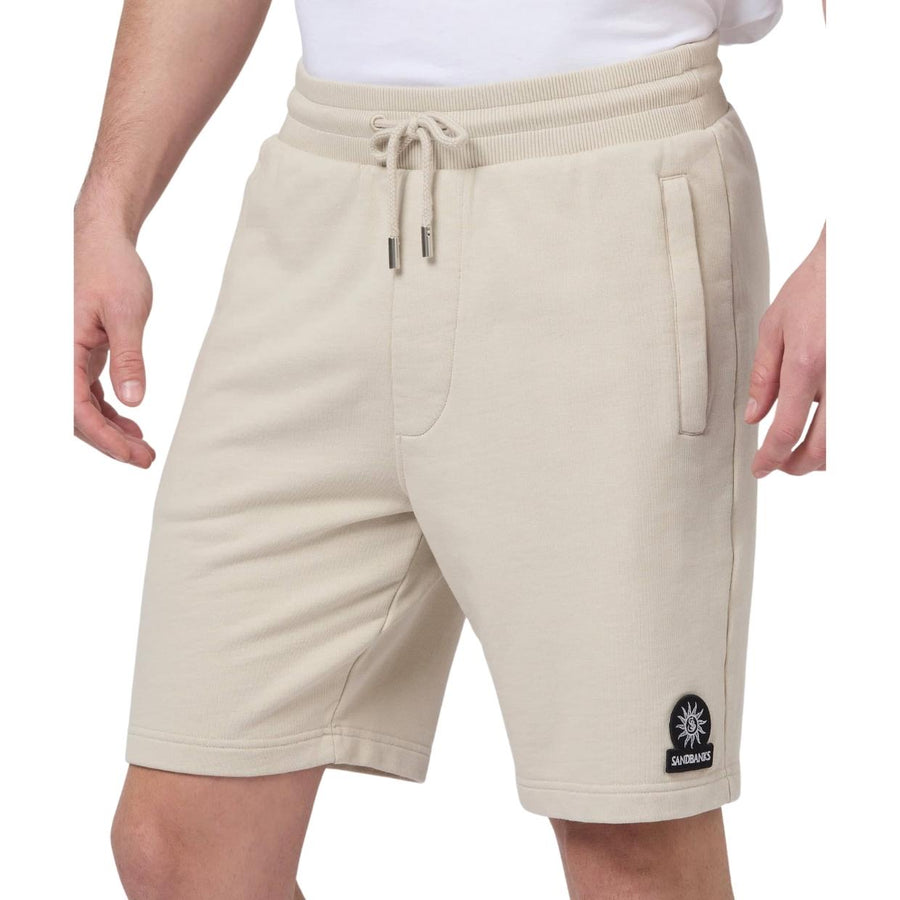 Sandbanks Badge Logo Stone Sweat Shorts