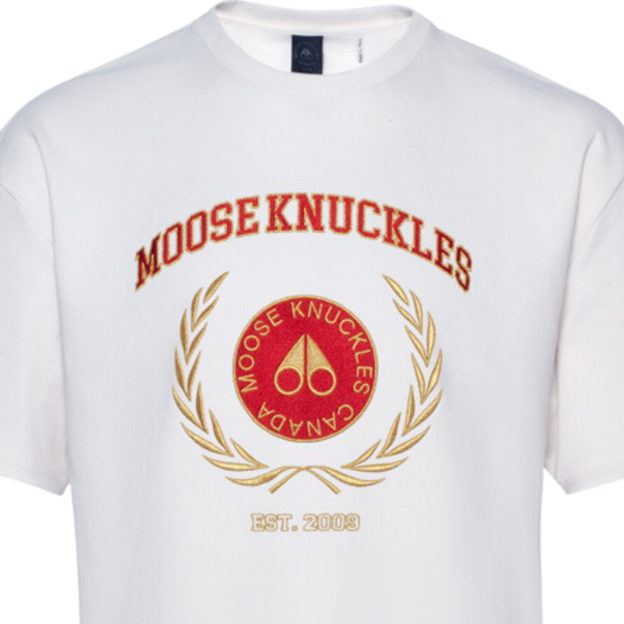 Moose Knuckles White Knox Varsity T-Shirt