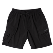 Forty Clyde Tech Cargo Black Shorts