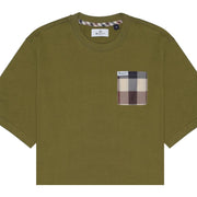 Aquascutum Active Macro Club Check Pocket Green T-Shirt
