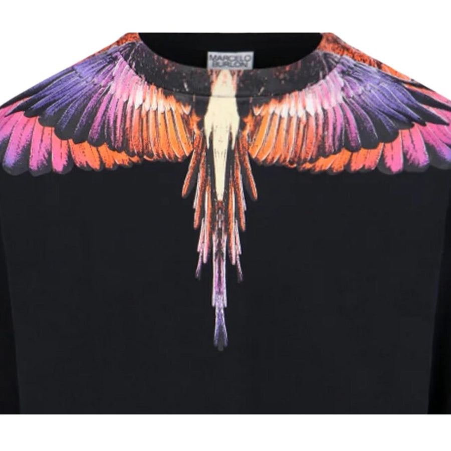 Marcelo Burlon Multicolour Icon Wings Black Sweatshirt
