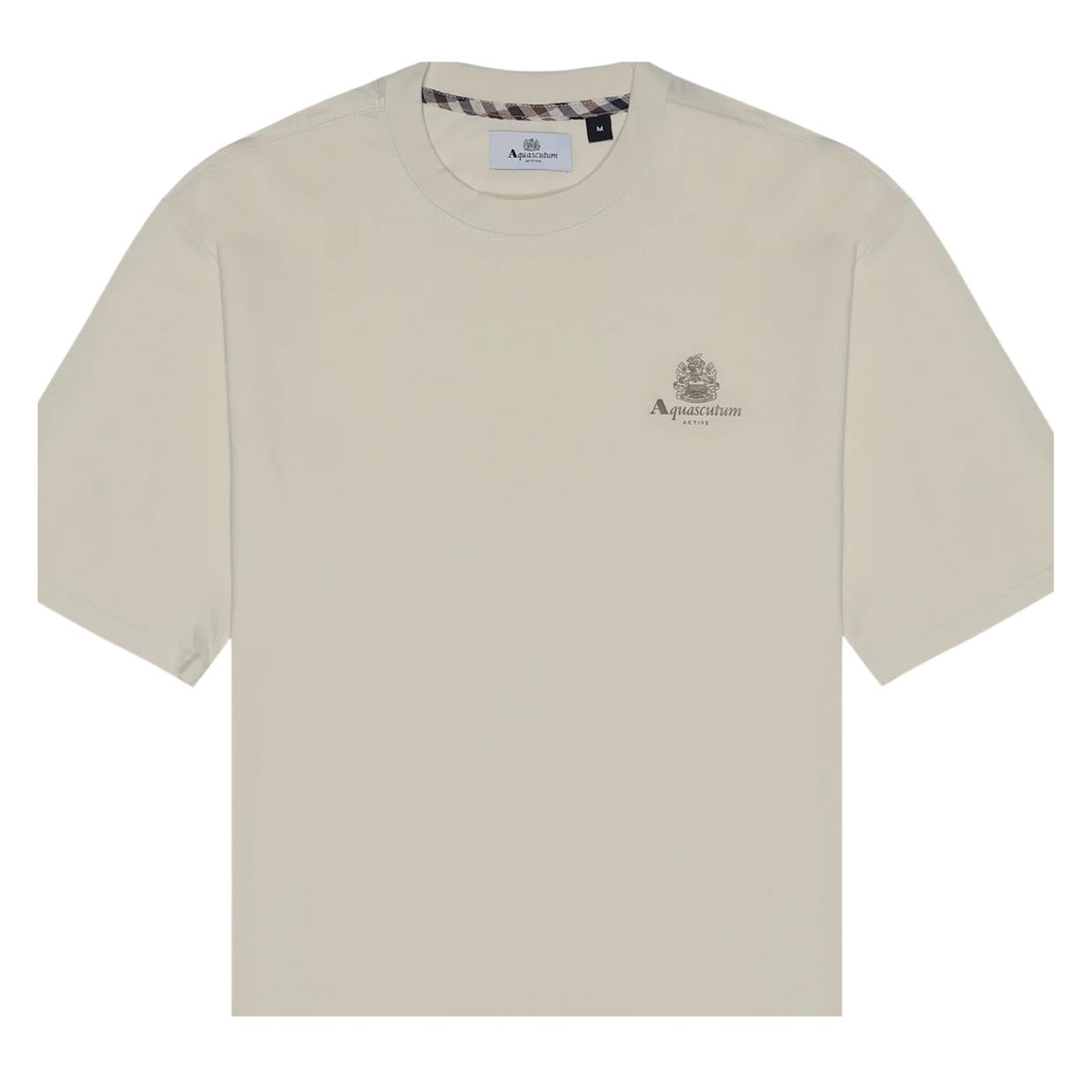 Aquascutum Active Printed Small Logo Off-White T-Shirt