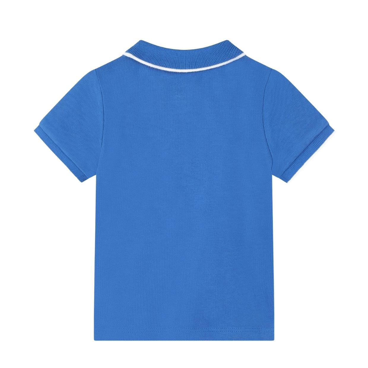 BOSS Baby Print Logo Short Sleeve Royal Blue Polo Shirt