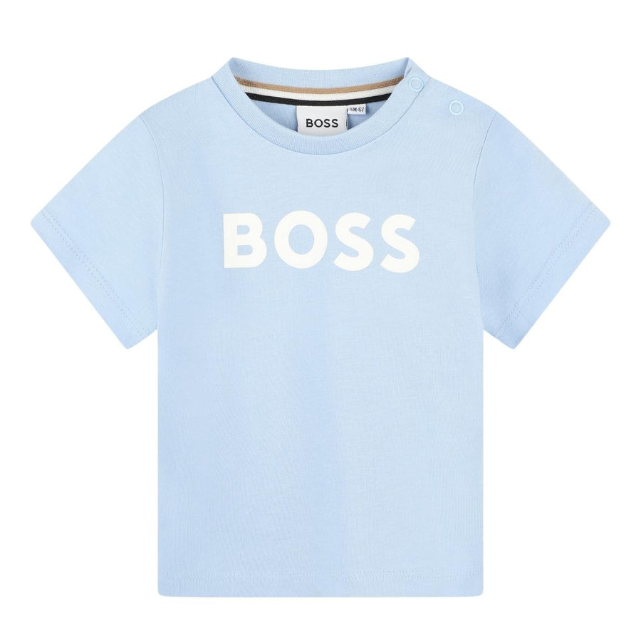 BOSS Baby Print Logo Sky Blue T-Shirt
