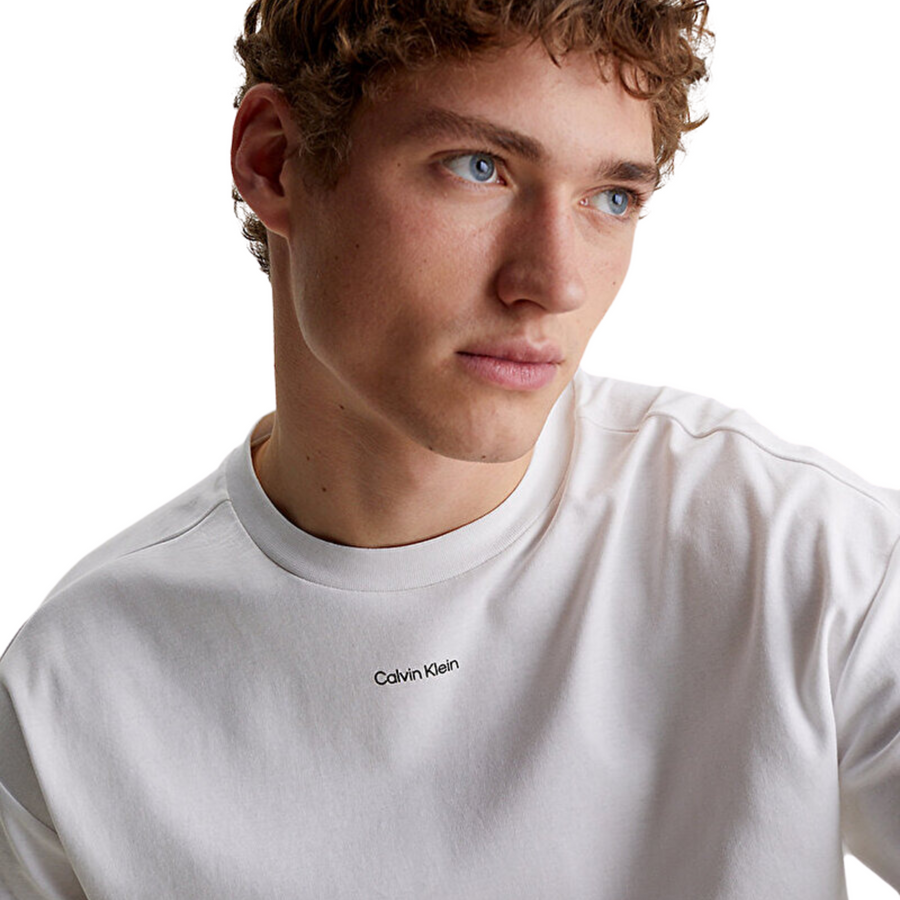 Calvin Klein Nano Logo Interlock White T-Shirt