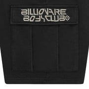 Billionaire Boys Club Embroidered Logo Black Sweat Cargo Shorts