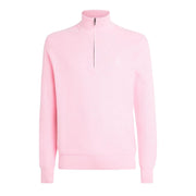 Polo Ralph Lauren Mesh-Knit Half Zip Pink Sweater
