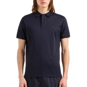 Emporio Armani Dark Navy Quarter Zip Polo Shirt