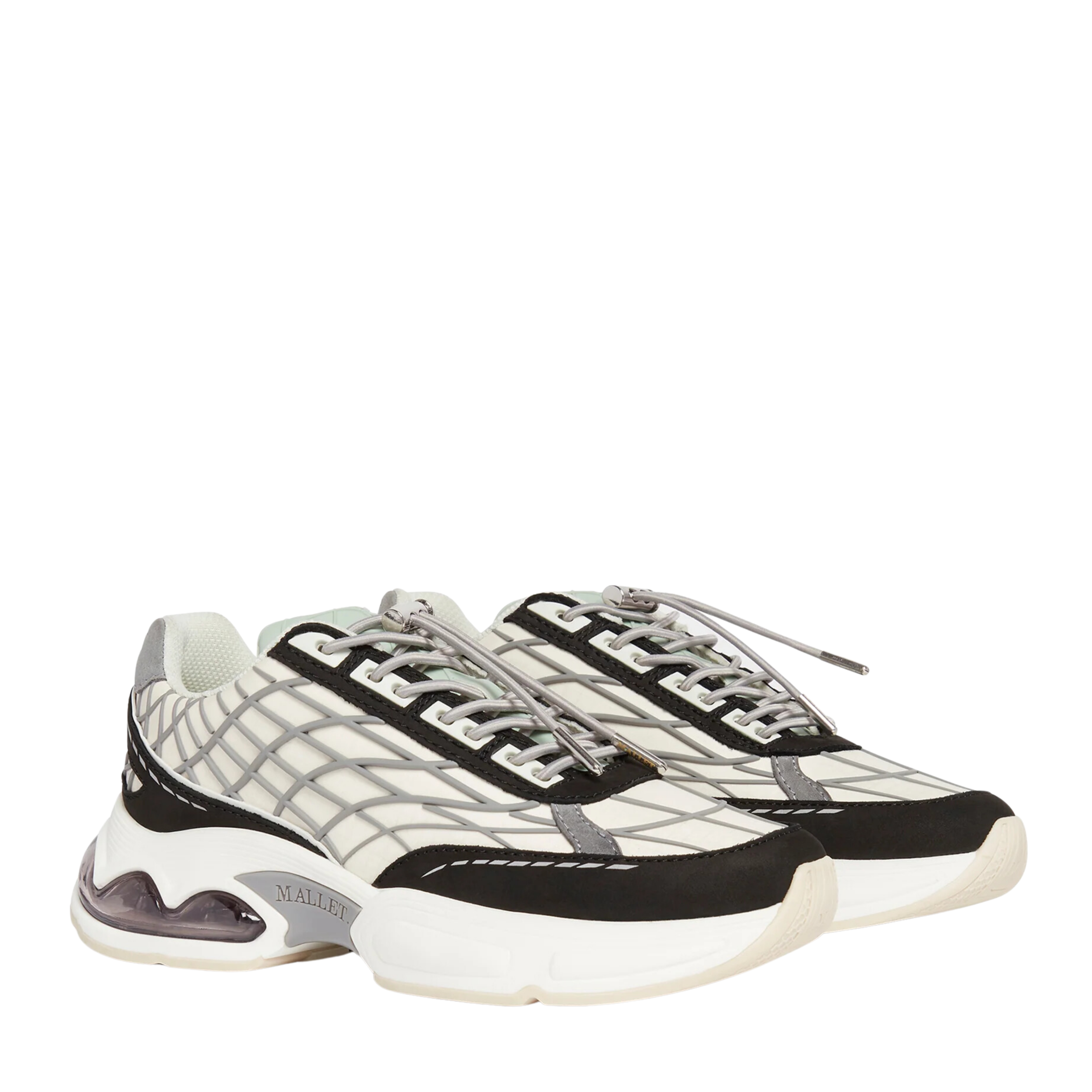 Miss Mallet Neptune Cordlock Off-White Ripstop Trainers
