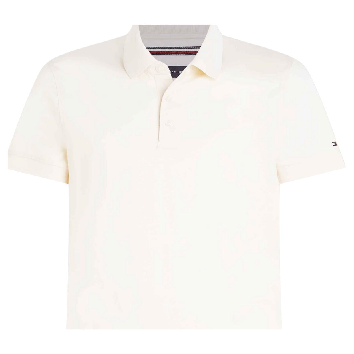 Tommy Hilfiger Mercerized Cotton Slim Fit Beige Polo Shirt