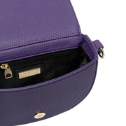 Versace Jeans Couture Baroque Buckle Purple Crossbody Bag
