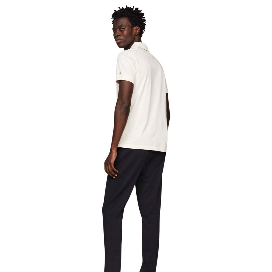 Tommy Hilfiger Mercerized Cotton Slim Fit Beige Polo Shirt