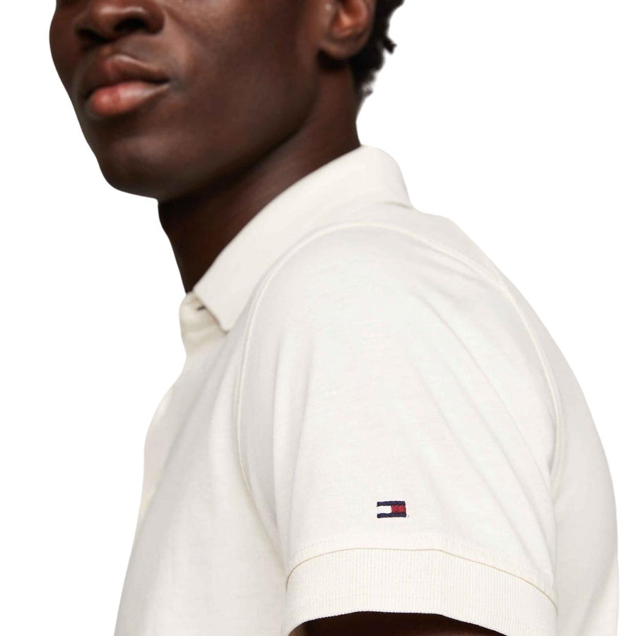 Tommy Hilfiger Mercerized Cotton Slim Fit Beige Polo Shirt