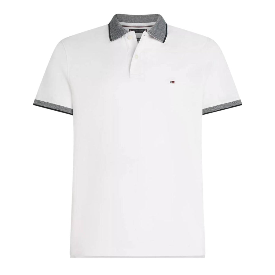 Tommy Hilfiger Regular Fit Linen White Polo Shirt