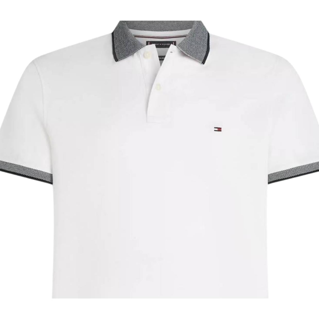 Tommy Hilfiger Regular Fit Linen White Polo Shirt