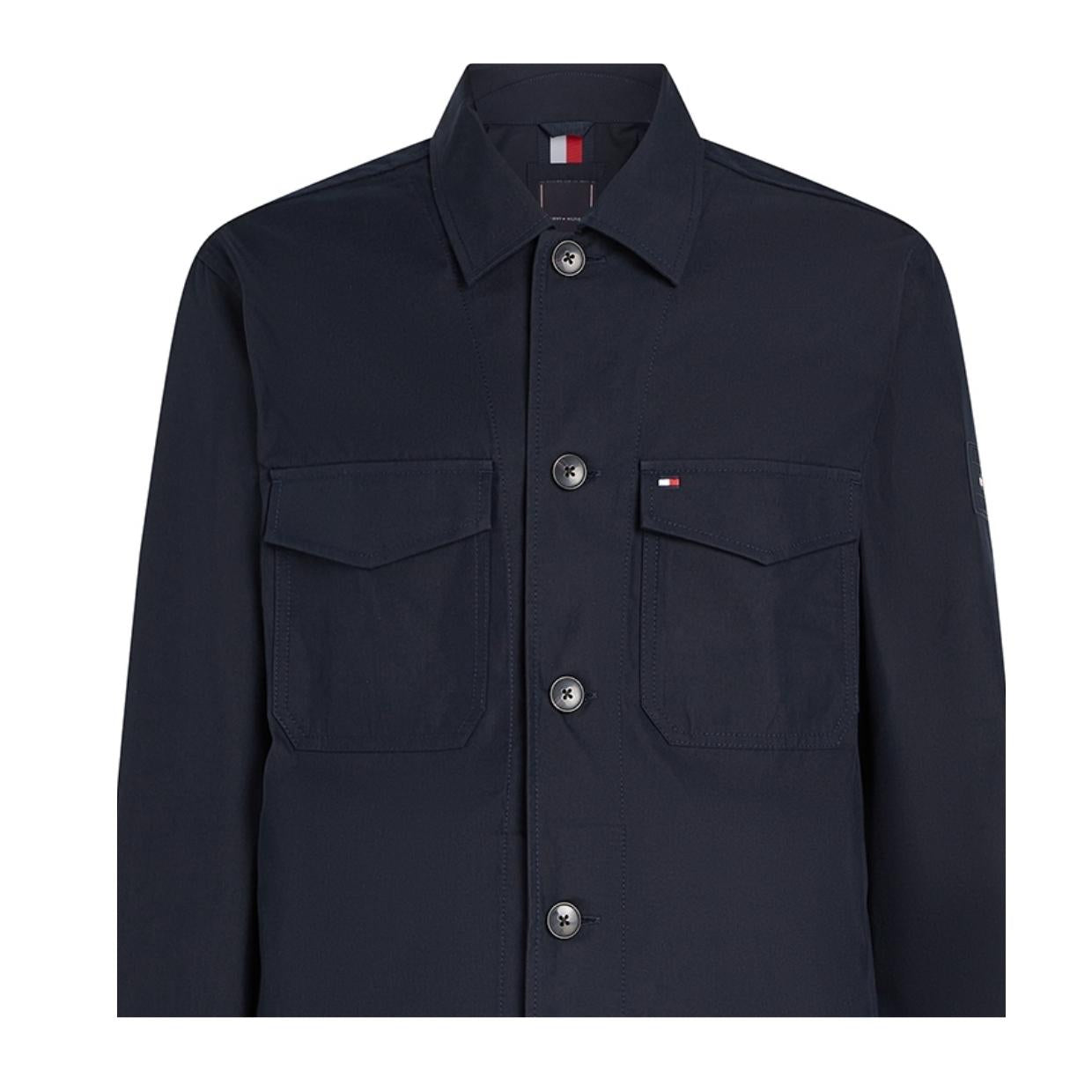Tommy Hilfiger Cotton Nylon Navy Overshirt
