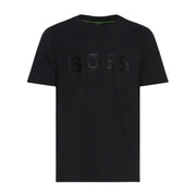BOSS Regular fit Mesh Effect Logo Black T-Shirt