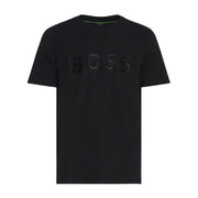 BOSS Regular fit Mesh Effect Logo Black T-Shirt