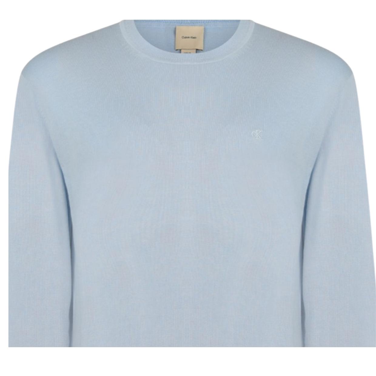 Calvin Klein Embroidered Logo Light Blue Sweatshirt