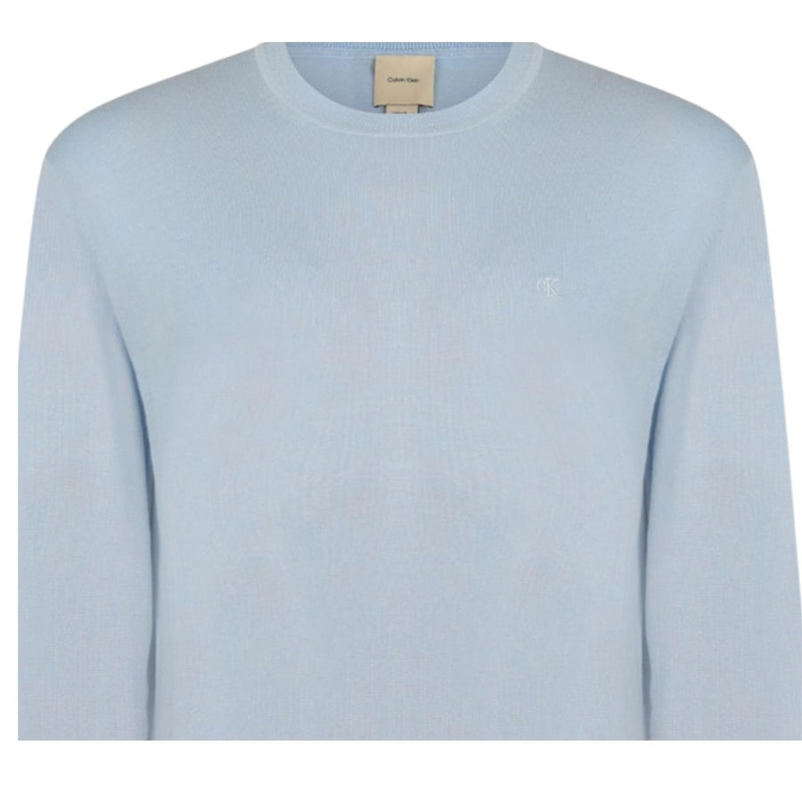 Calvin Klein Embroidered Logo Light Blue Sweatshirt