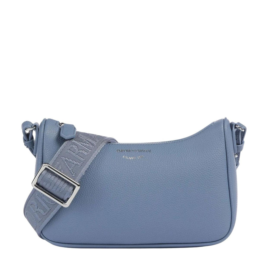 Emporio Armani Print Logo Blue Baguette Bag