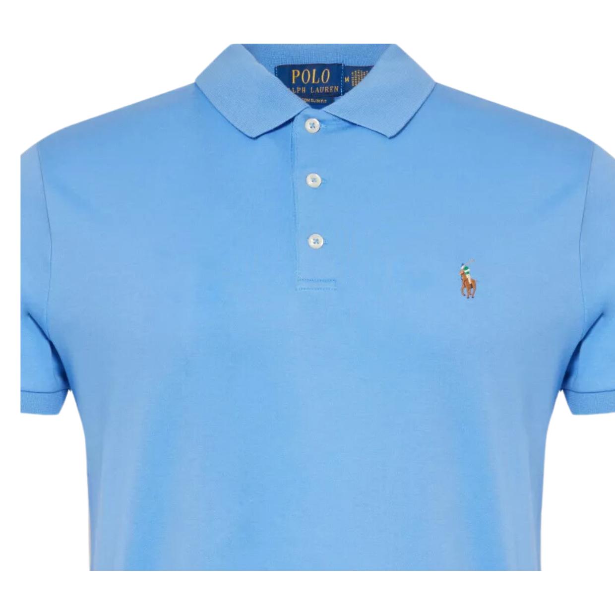 Polo Ralph Lauren Blue Logo Slim Fit Polo Shirt