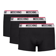 Moschino Logo Tape Black 3 Pack Boxers