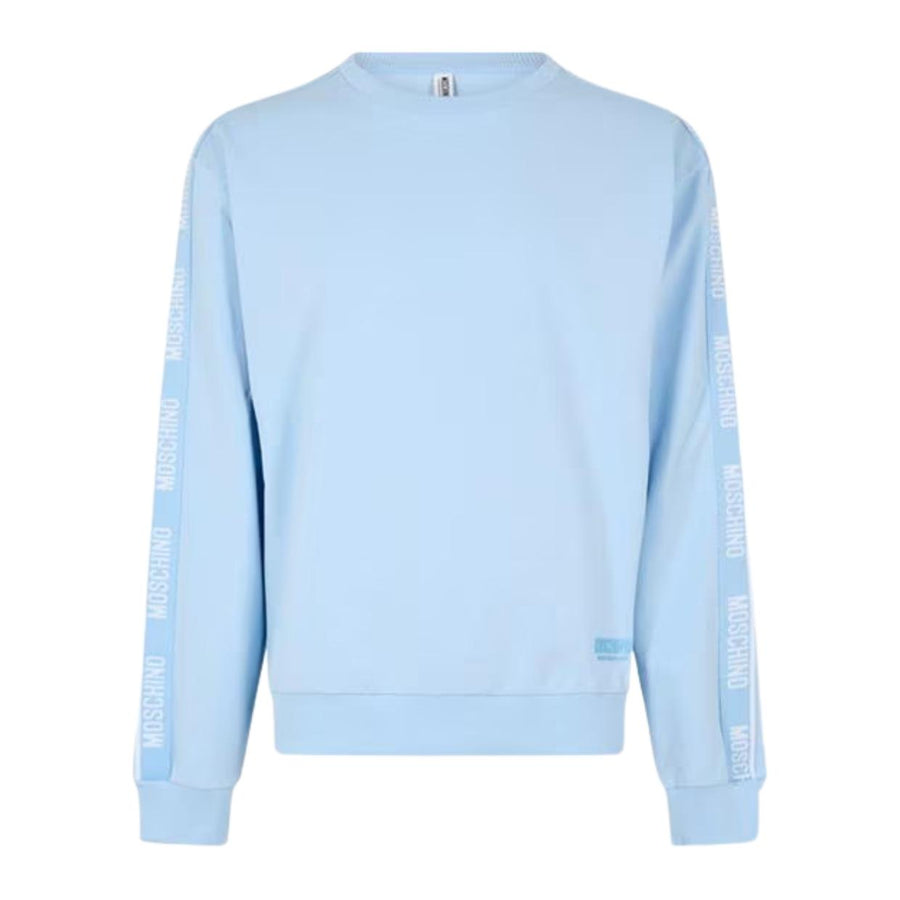 Moschino Underwear Logo Tape Light Blue Sweatshirt