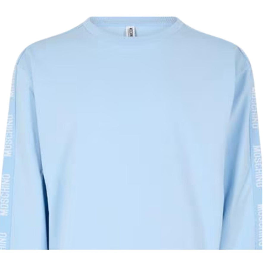 Moschino Underwear Logo Tape Light Blue Sweatshirt