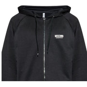 Moschino Underwear Bold Logo Black Zip-Up Hoodie