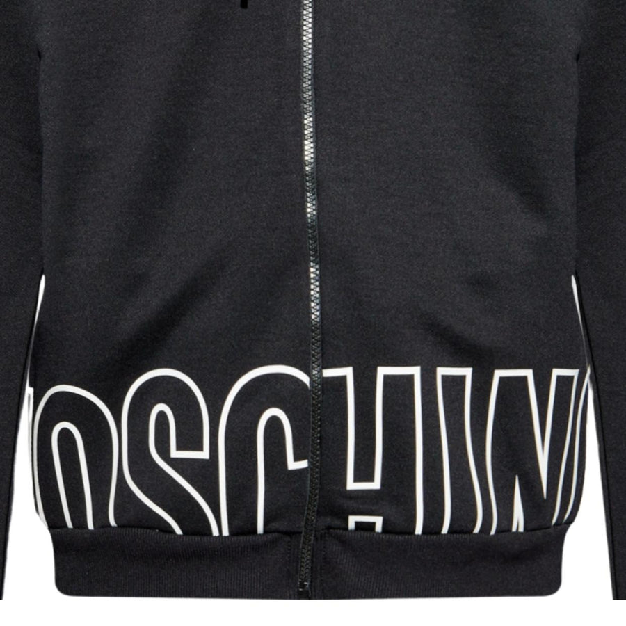 Moschino Underwear Bold Logo Black Zip-Up Hoodie