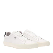 BOSS Aiden Faux Leather White Trainers