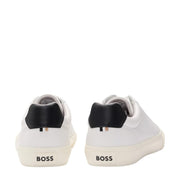 BOSS Aiden Faux Leather White Trainers