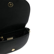 Versace Jeans Couture Baroque Buckle Black Crossbody Bag