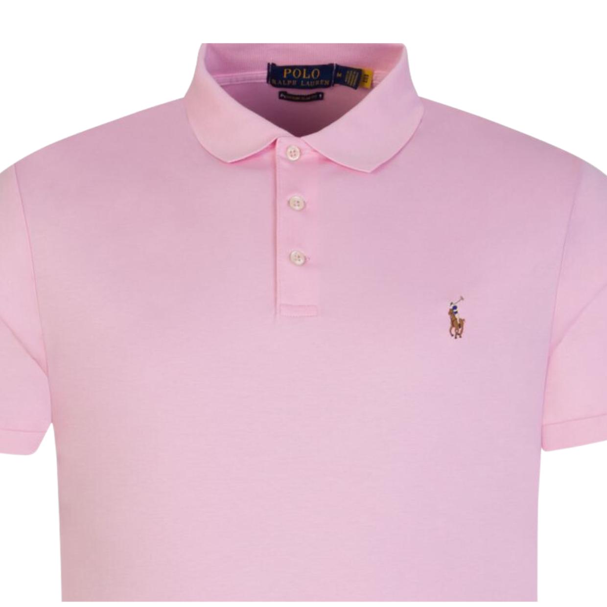 Polo Ralph Lauren Pink Logo Slim Fit Polo Shirt