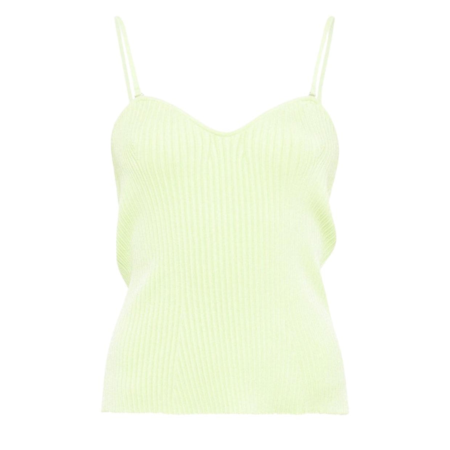 Emporio Armani Light Green Ribbed Sleeveless Tank Top