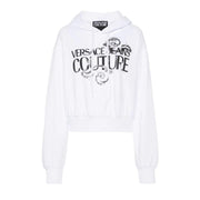 Versace Jeans Couture Watercolour Couture Logo White Hoodie