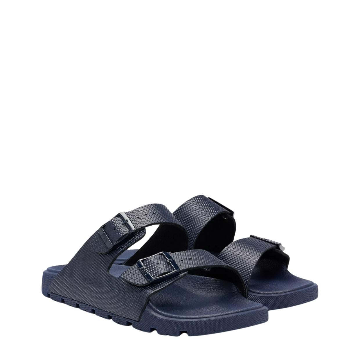 BOSS Navy Double Strap Surfley Sandals