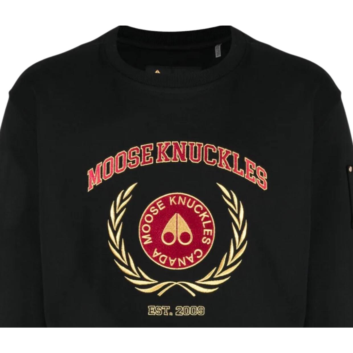 Moose Knuckles Cooledge Crew Black Sweatshirt