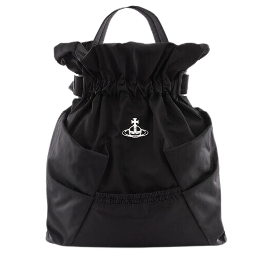 Vivienne Westwood Re-Nylon Tex Large Black Backpack