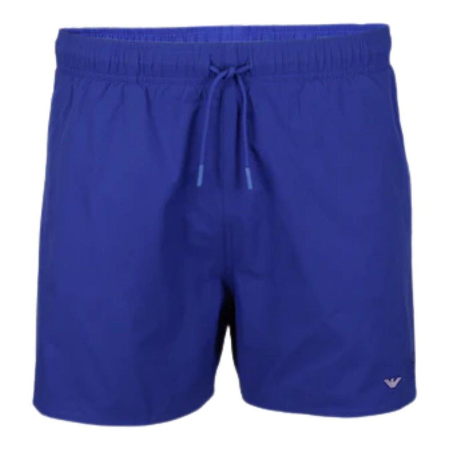 Emporio Armani Embroidered Eagle Blue Swim Shorts
