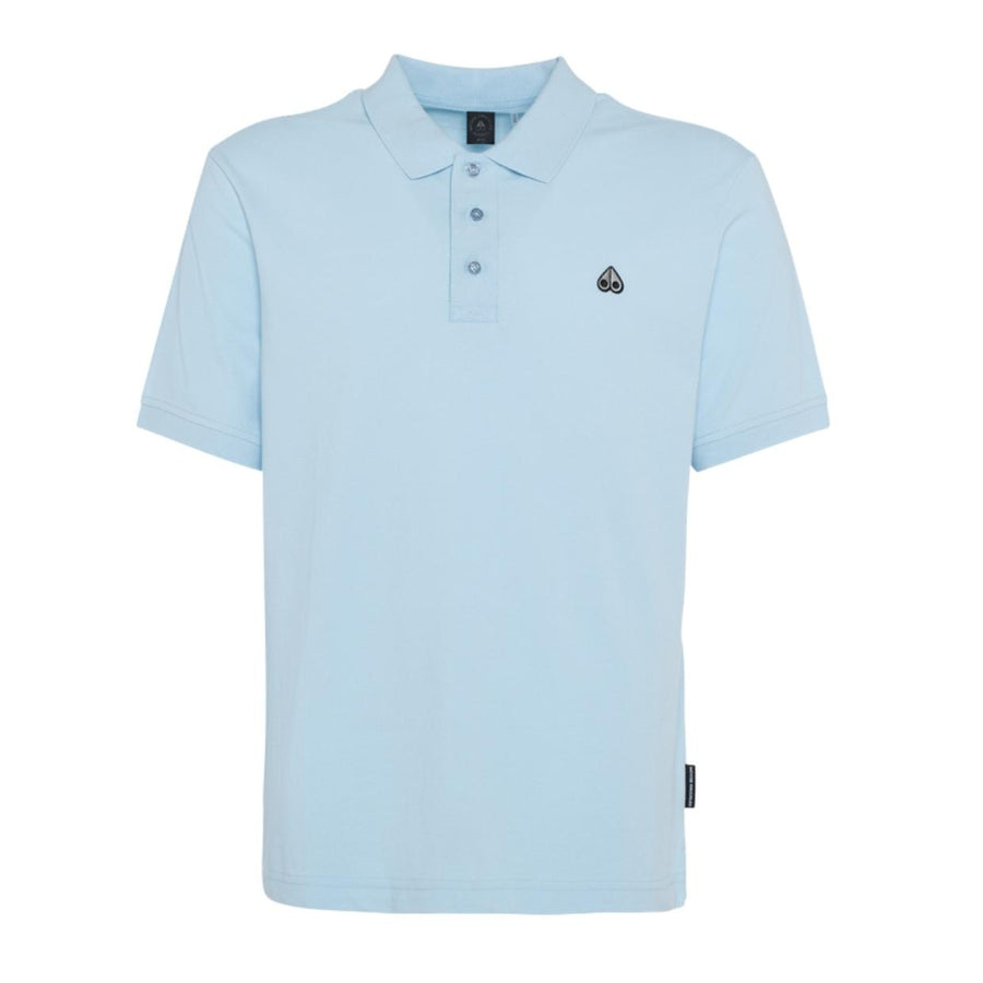 Moose Knuckles Sky Blue Pique Polo Shirt