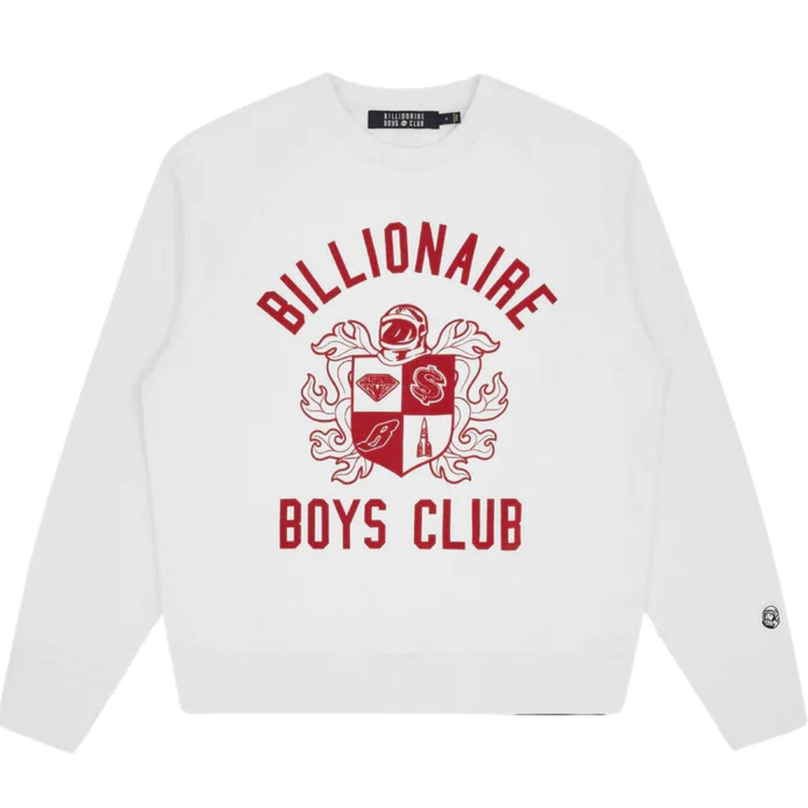 Billionaire Boys Club Crest Logo White Sweatshirt